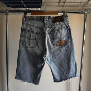 Light wash Pepe Jeans‎ Denim Jean Jorts Shorts With Cool Leather Patches